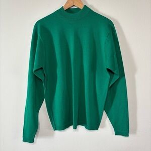 Pendleton Kelly Green 100% Wool Long Sleeve Crew Neck Sweater Size L